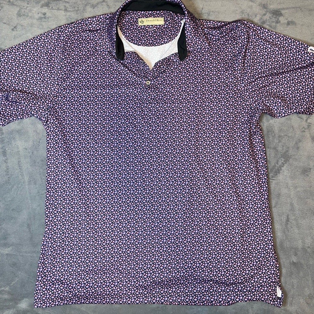 Donald Ross all over print golf polo